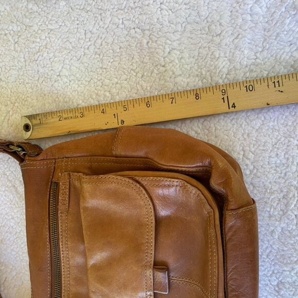 Vintage Fossil Genuine Leather Brown Cross Body Bag - Picture 4 of 14